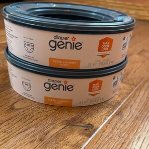 Diaper Genie Clean Laundry Scent Refills (2) Max Odor Lock